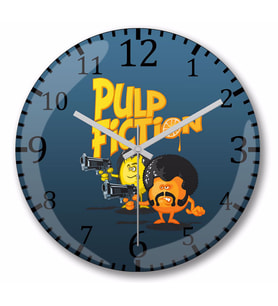 Pulp Fiction Duvar Saati Bombeli Gercek Cam