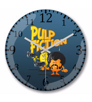 Pulp Fiction Duvar Saati Bombeli Gercek Cam