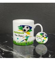 Futbolcu Kupa Bardak ve Anahtarlık Set