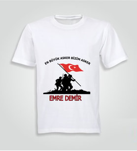 Kişiye Özel Asker Baskılı Tshirt