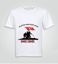 Kişiye Özel Asker Baskılı Tshirt