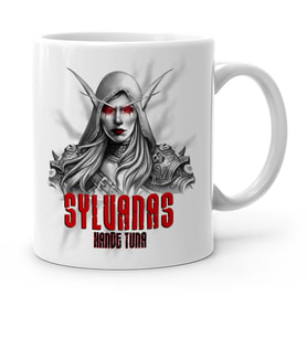 BK Gift Kişiye Özel World Of Warcraft Sylvanas Beyaz Kupa Bardak  1