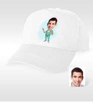BK Gift Kişiye Özel Bay Cerrah Karikatür Beyaz Şapka  1