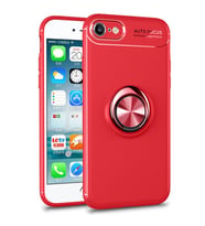 Microsonic Apple iPhone 7 Kılıf Kickstand Ring Holder Kırmızı