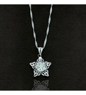 Yıldız Model Elişçiliği Telkari Gümüş Bayan Kolye