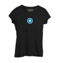 Arc Reactor 2 Siyah Kadın Tshirt