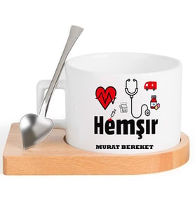 Hemsir  FİNCAN Seti (Beyaz)