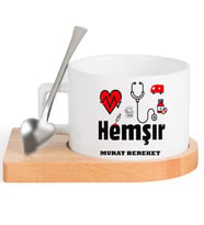 Hemsir  FİNCAN Seti (Beyaz)