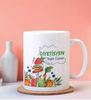 Kişiye Özel Diyetisyen Tasarımlı Beyaz Kupa