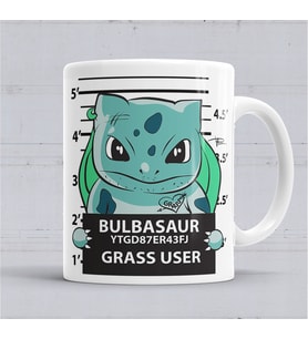 Bulbasaur Bad Boy Pokemon Kupa Bardak Porselen