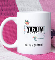 Yazılım Mühendisi Tasarımlı Kişiye Özel Yazılım Mühendisi Kupa Bardak