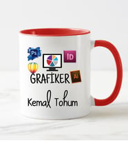 Grafiker Kupa Bardağı Kırmızı