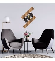 Çapraz Modern  Ahşap Duvar Saati
