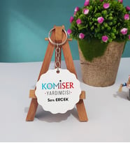 Komiser Yardımcısı Ahşap Anahtarlık