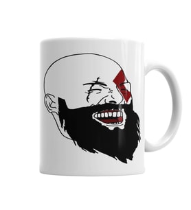 Kratos Laughing Kupa Bardak Porselen