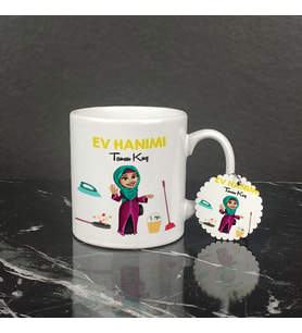 Ev Hanımı Kupa Bardak ve Anahtarlık Set