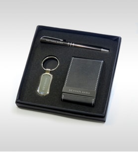 BK Gift Kişiye Özel Kalem Kartvizit Anahtarlık Set