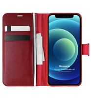 Microsonic Apple iPhone 12 Pro Kılıf Delux Leather Wallet Kırmızı