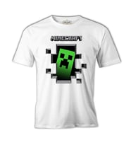 MineCraft 3 Beyaz Erkek Tshirt