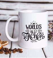 BK Gift Kişiye Özel Dünyanın En İyi Öğretmeni Beyaz Kupa Bardak-30
