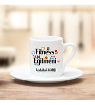 Fitness Eğitmeni Türk Kahvesi Fincanı (Beyaz)