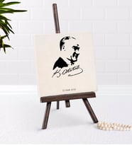 BK Gift Kişiye Özel Atatürk Temalı Şovaleli Doğal Taş-26 (Beyaz)
