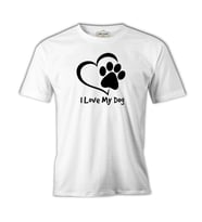 Love my Dog Beyaz Erkek Tshirt