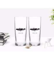 BK Gift Kişiye Özel Renkli Baskılı Şanlıurfa Tasarımlı Turistik İkili Rakı Bardağı Seti-2 (Beyaz)