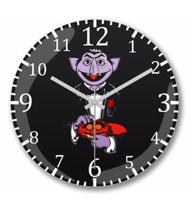 Count Von The Countfather Duvar Saati Bombeli Gercek Cam
