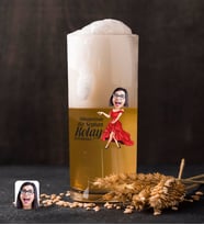 BK Gift Kişiye Özel Kadın Kolay Yetişmiyor Karikatürlü Renkli Baskılı Hiball Bira Bardağı-1 (Beyaz)