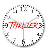 Thriller Duvar Saati Bombeli Gercek Cam