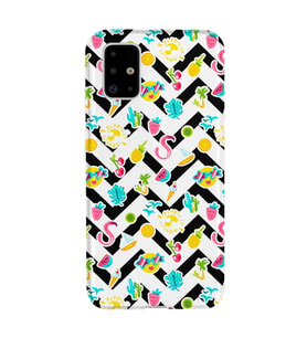 Kılıfland Samsung Galaxy A51 Kılıf Silikon Resimli Kapak Zig Zag Stok 315
