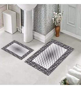 Banyo Halısı Ikili Klozet Takımı Kaymaz Tabanlı (60 xm x 100 cm + 40 cm x 60 cm) 