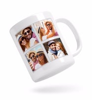 BK Gift Kişiye Özel Kare 4 Fotoğraflı Beyaz Kupa Bardak-1