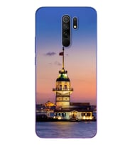 Kız Kulesi Tasarımlı Süper Şeffaf Silikon Telefon Kılıfı Xiomai Redmi 9