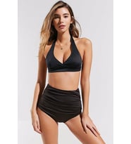 Angelsin Siyah Yüksek Bel Bikini Alt