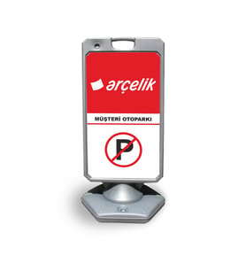 Arcelik  Reklam ve Yönlendirme Uyari Dubasi A Tabela Gri