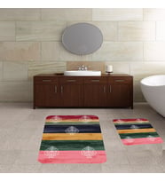 Banyo Halısı Ikili Klozet Takımı Kaymaz Tabanlı Banyo Paspas Takımı (Karışık)