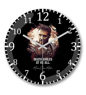 Death Smiles At Us All Duvar Saati Bombeli Gercek Cam