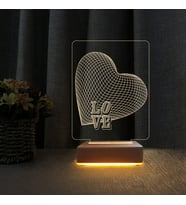 Sevgili Hediyesi Kalp Love Tasarım 3d Led Gece Lambası Aşk Lambası