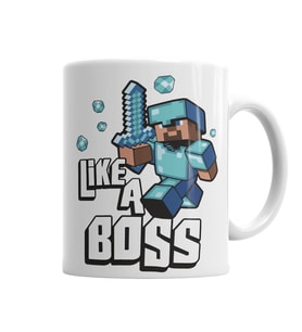 Minecraft Like A Boss Kupa Bardak Porselen