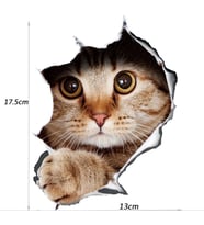 Kedi Model 3 Araba Oto Sticker Yapıştırma Renkli
