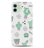 Kılıfland Apple iPhone 12 Kılıf Silikon Resimli Kapak Cactus Pattern Stok 901