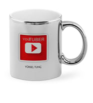 BK Gift Kişiye Özel Mesleki Youtuber Krom Kupa Bardak  1