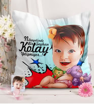 BK Gift Kişiye Özel Bebek Karikatürlü  Yastık  1
