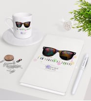 BK Gift Kişiye Özel Okulda Ünlüyüm Beyaz Defter Kalem Türk Kahvesi Fincanı Seti-1 (Model 1)