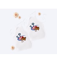 BK Gift Kişiye Özel İkili Yakışıklı ve Güzel Chef Beyaz Mutfak Önlüğü Seti-1
