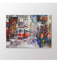 Arty Tablo Suluboya Tramvay Tablo (Karışık)