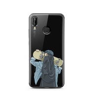 Kaykay Kız Tasarım Süper Şeffaf Silikon Telefon Kılıfı Huawei P20 Lite 