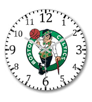 Boston Celtics Duvar Saati Bombeli Gercek Cam